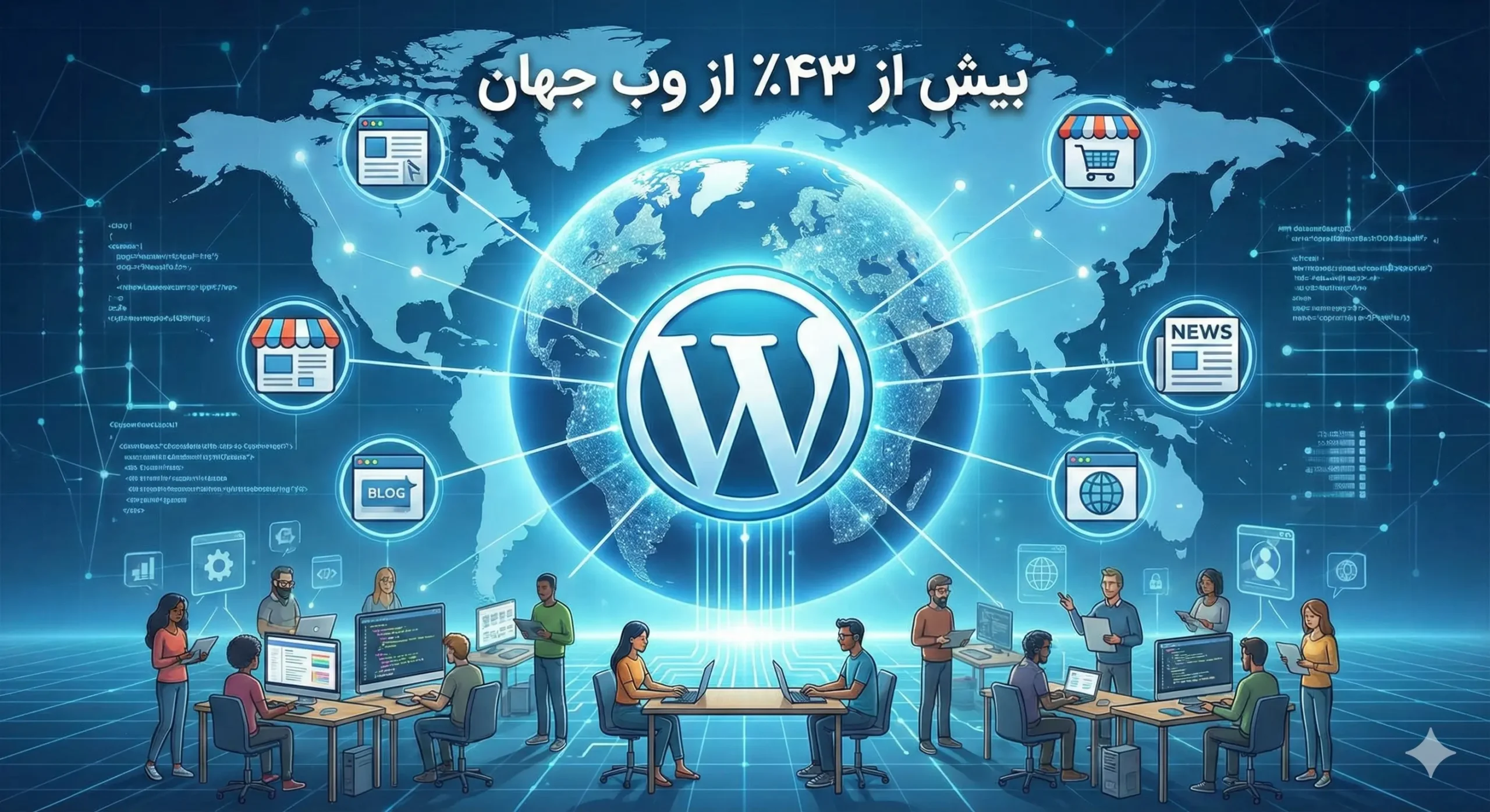 چرا وردپرس انتخاب اول حرفهایهاست؟ ۱۰ ویژگی کلیدی که کسبوکار شما را متحول میکند 4 Gemini Generated Image 1kdce41kdce41kdc scaled